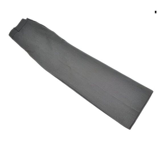 NWT Ann Taylor Heathered Twill Gray Wide Leg Flare Minimalist Work Dress Pants 4 - Picture 4 of 7